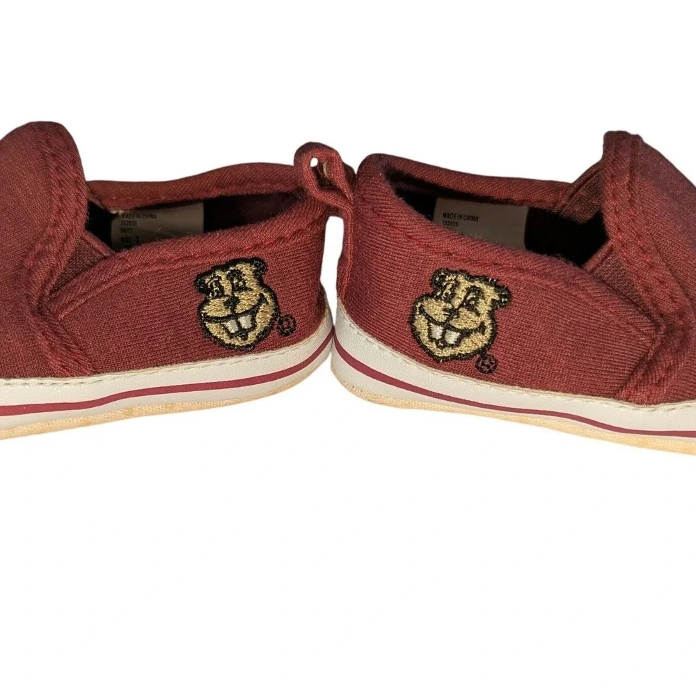 Minnesota Golden Gophers Baby Shoes Crib Moccasins Toddler Slip On Size‎ 3